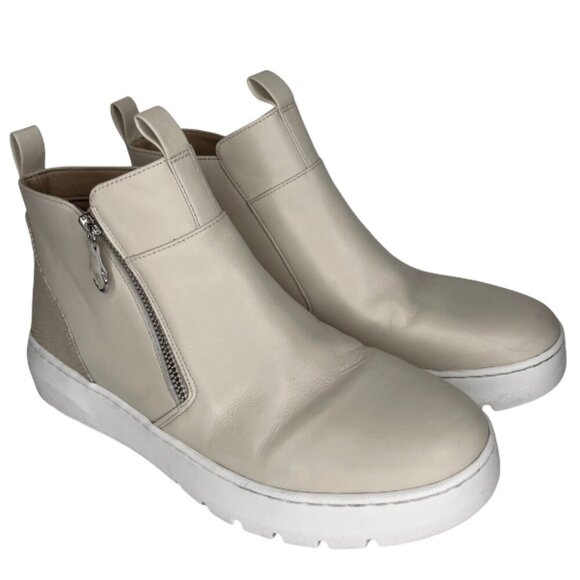 Vionic Brinkley Soft Leather Side-Zip Bootie Platform Sole Molded Arch Sneaker - Picture 3 of 12